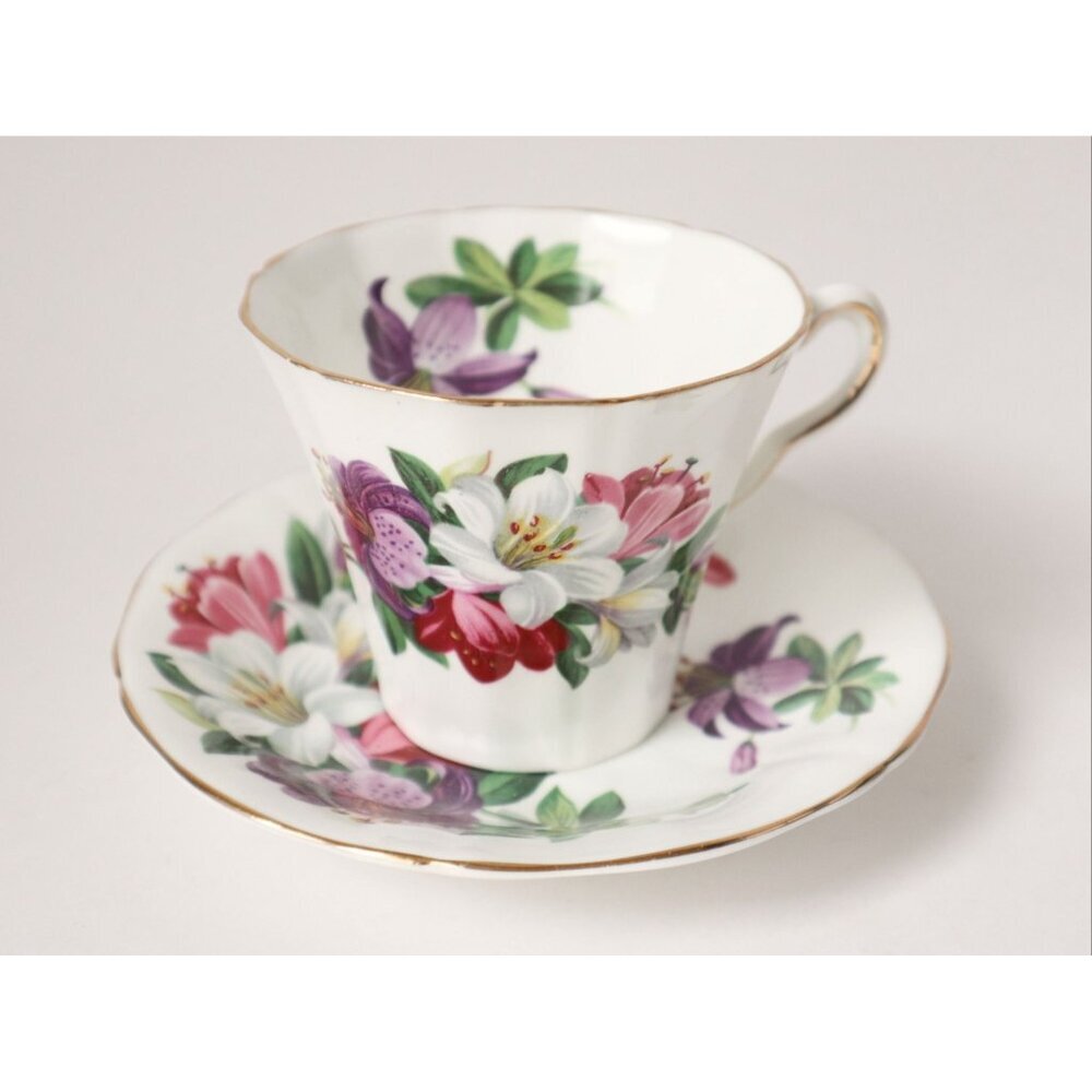 Tea Cup and Saucer Teacup Royal Adderley Bone China Teacup Set Floral